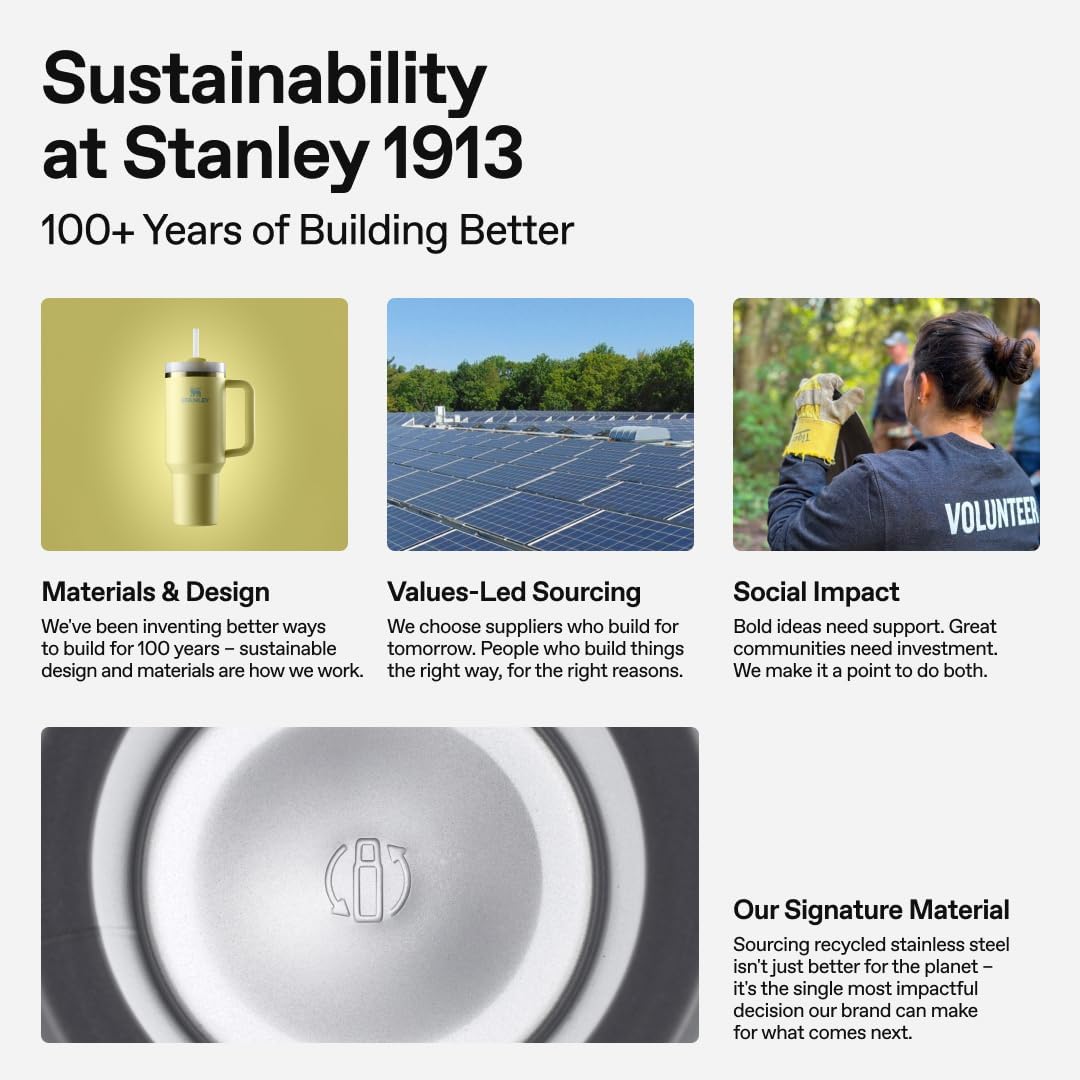 STANLEY Quencher H2.0 Tumbler - 14 oz Insulated Stainless Steel Cup with Handle & Straw | BPA-Free Daffodil