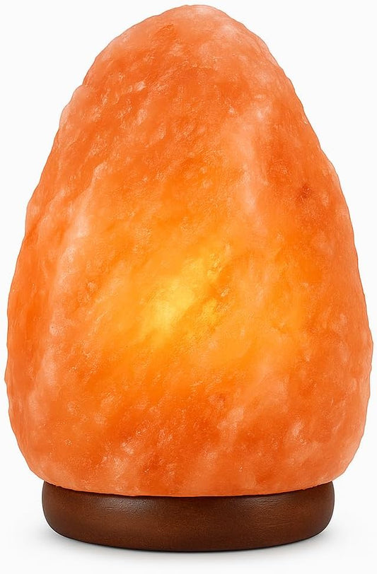 Himalayan Glow Natural Himalayan Salt Lamp, Crystal Salt Lamps, Real Wood Base with Dimmer Switch, Handmade Salt Lamp, Gift Lamp, Holiday Gift, ETL Certified | 6-8 LBS