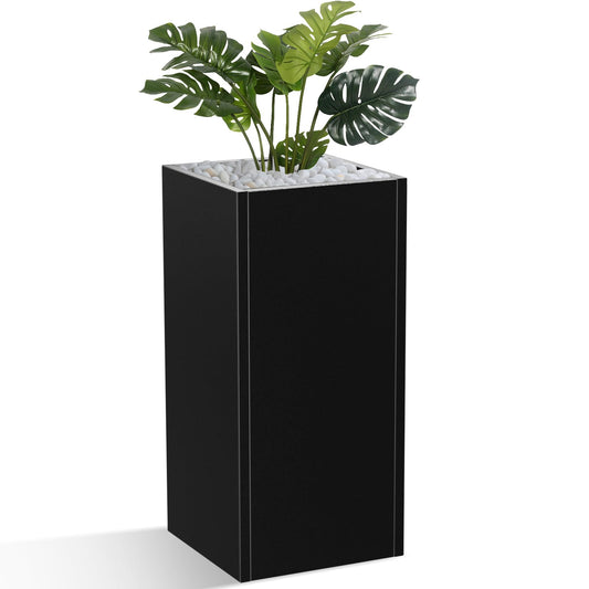 Baotree Metal Planter Box, Planter Boxes Outdoor Heavy Duty Metal Garden Planter Spliced Flower Pot with Partitions, All-Weather Use with Drainage Holes for Patio/Porch-30 x 14" x 14"