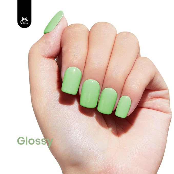 Beetles Mint Green Gel Polish - Spring Buds 15ML/0.51Fl Oz, Lime Light Green Gel Nail Polish, Soak Off UV LED Lamp Pastel Nails Art, Long-Lasting Manicure Salon Easter Spring St Patricks Day Nails