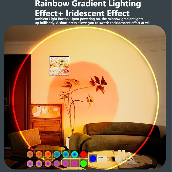 Rechargeable Motion Sensor Night Light, Magnetic RGB Color Changing LED Ambient Lighting, Compact Battery Operated Indoor Wall Light for Hallway, Stairs, Bathroom & Kids Room (USB-C)
