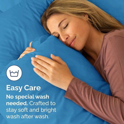 King Pillow Cases by [Brand Name] - Ultra Soft Hotel Quality Covers - Wrinkle Free & Fade Resistant - Denim Blue, 2 Piece Set