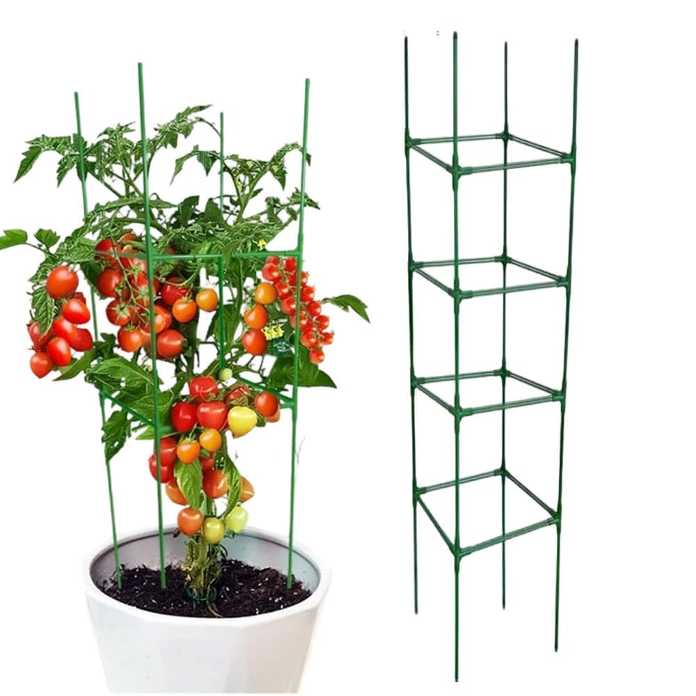 Tomato Cage Heavy-Duty for Garden & Pots, 2026 NEW Rust-Resistant Tomato Stackable Heavy Gauge Plant Cage Trellis Support for Climbing Vegetables Plants (1PCS)