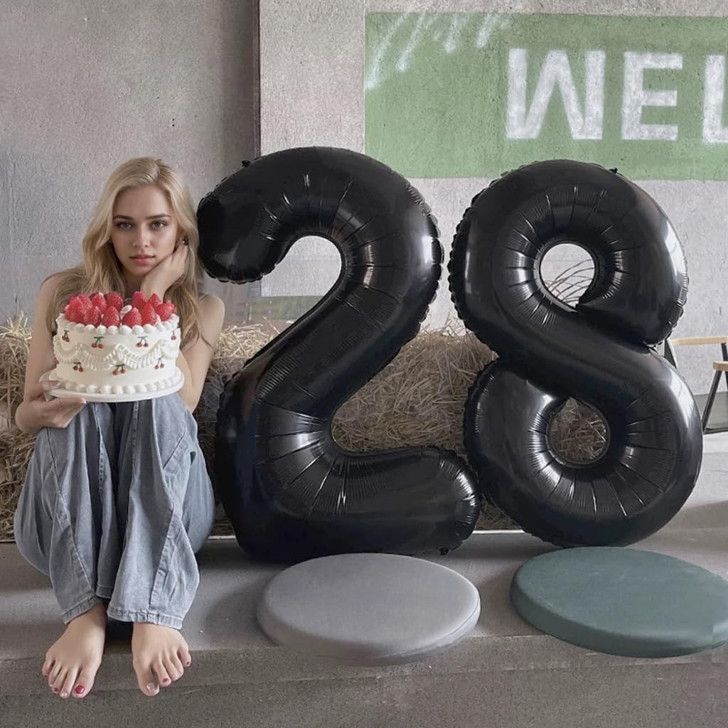Regine Switzerland 40-Inch Black Number 20 Balloon - Giant Foil Helium Decoration for 20th Birthday & Anniversary Events