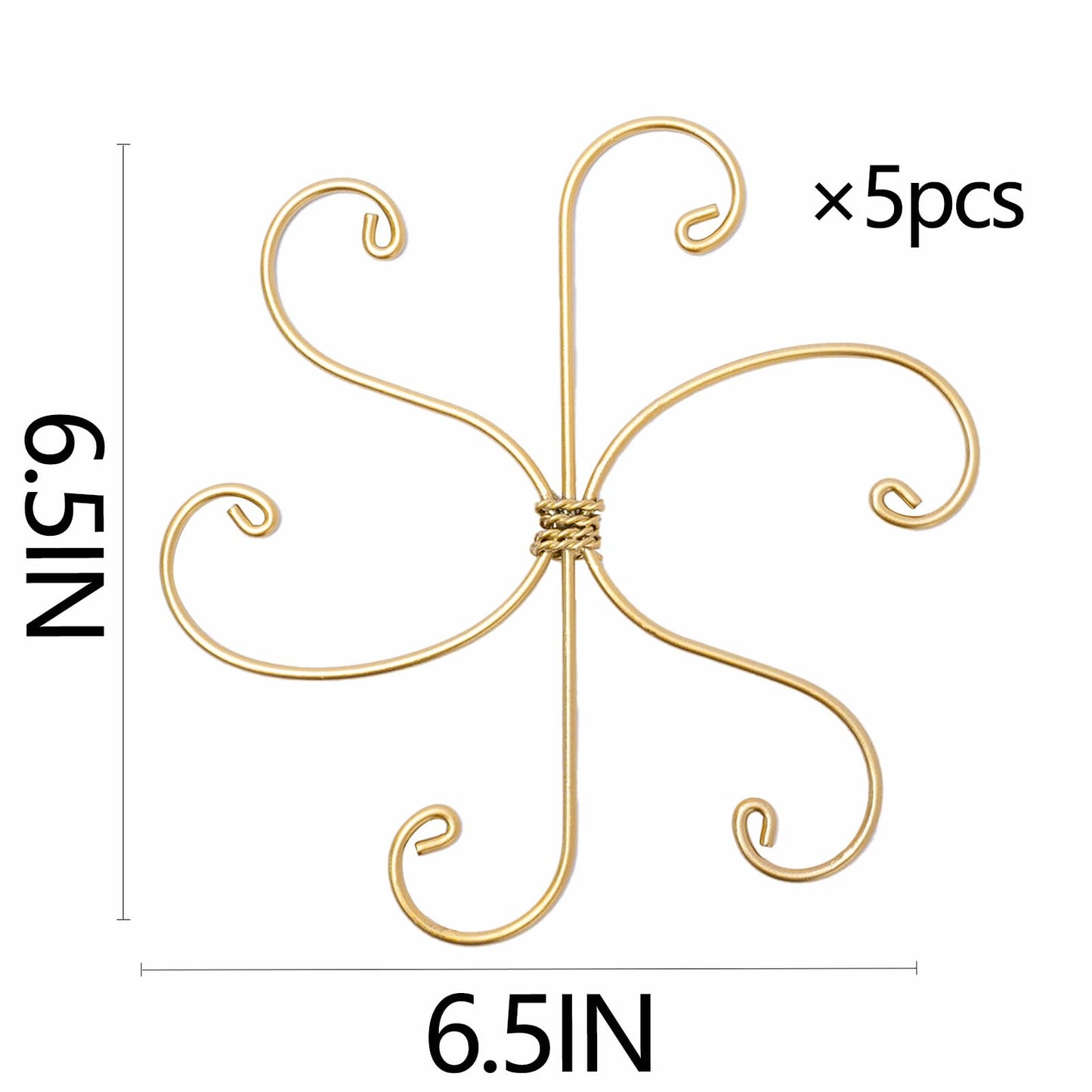 GOOOXIM 5PCS Monstera Plant Stem Support Hook - 6.5 * 6.5IN Durable Metal Stem Stabilizer for Monstera Plants and Fishbone Cactus - Gentle Protection Leaf Holder - Easy Installation - 5 Piece Set