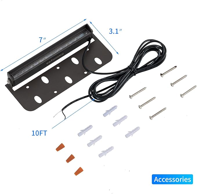 4-Packs 3W 7 Inch LED Hardscape Paver Lighting,12V AC/DC Low Voltage Retaining Wall Lights,LED Landscape Lighting,2700K Soft White Outdoor Step Light,50,000 Hours Lifespan