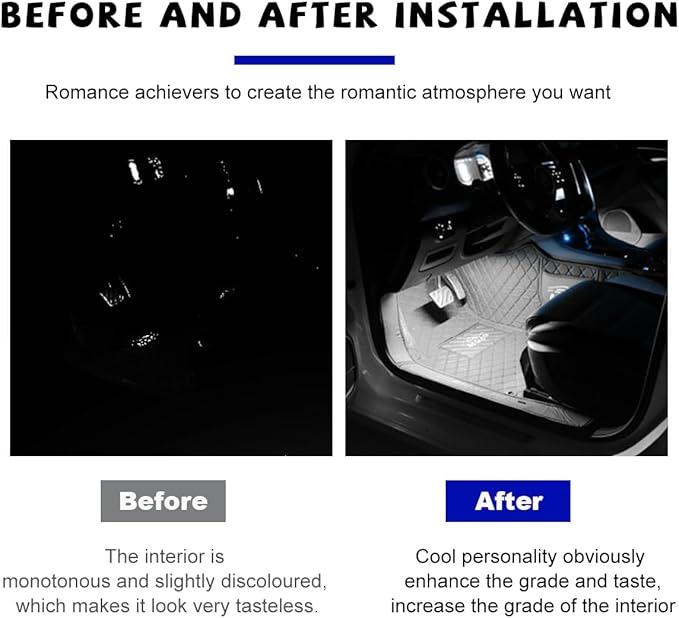 Car LED Strip Light, 24 LED RGB Auto Under Dash Interior Atmosphere Lights, Cigarette Lighter Decorative Lamp Ambient Night Light, Universal Lighting Kit Car Accessories (White)