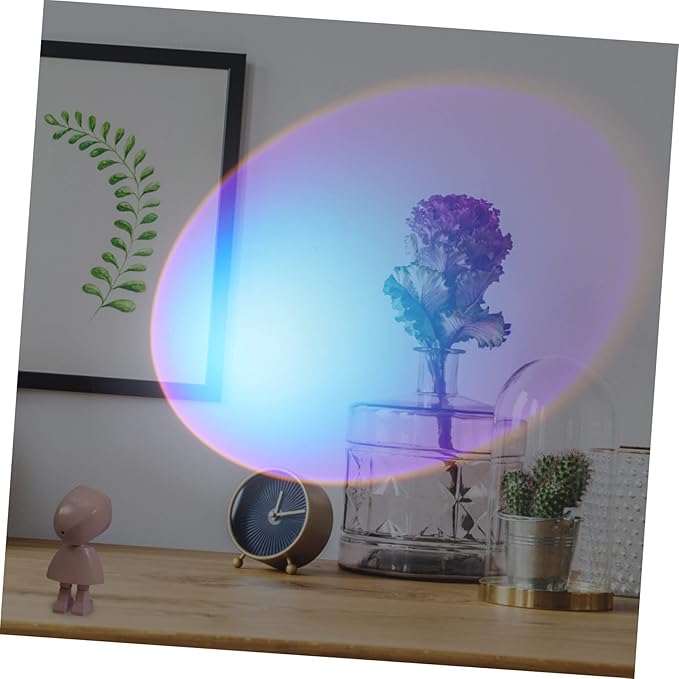 ARTIBETTER Mini Robot Sunset Projection Lamp Atmosphere Light with Larger Projection Angle for Home Vibe Creative Design for Parties and Decoration