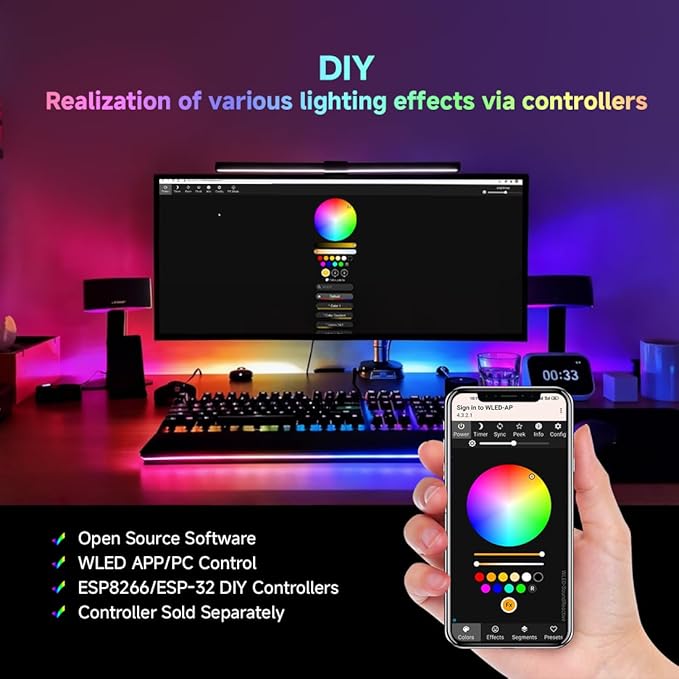 BTF-LIGHTING SK6812(Similar WS2812B) UL Listed RGBW RGB+Cool White(6000K) Individually Addressable DC12V 16.4FT 60LED/m 4 Colors in 1 Light Dream LED Strip IP65 White PCB(No Adapter or Controller)