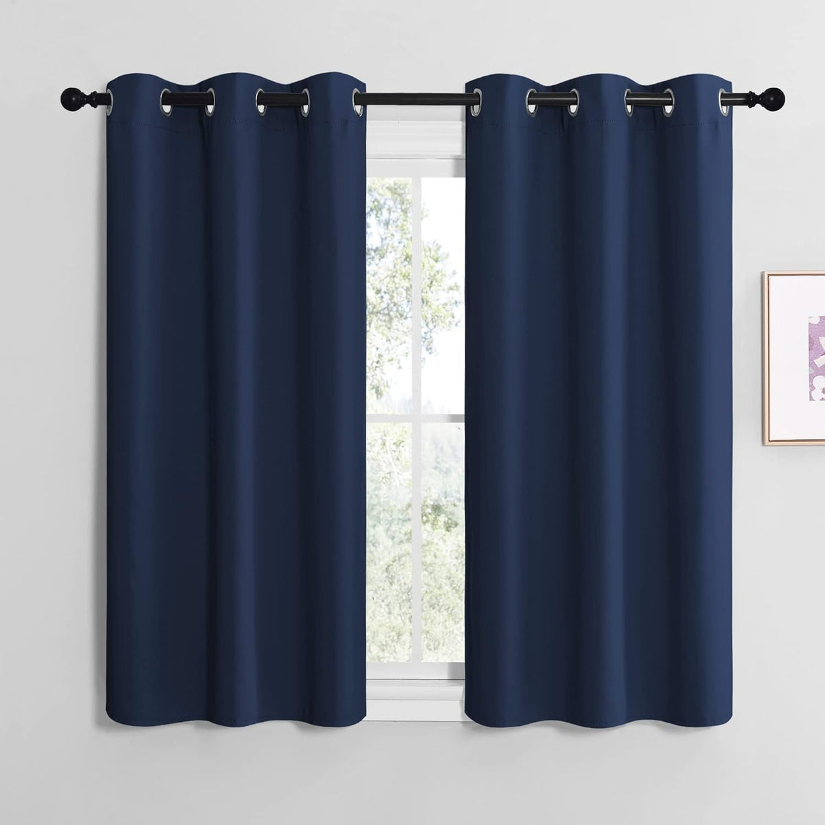 NICETOWN Blackout Curtain Panels - Energy Saving Thermal Insulated Drapes | Navy, 42 x 50 Inches (1 Pair)