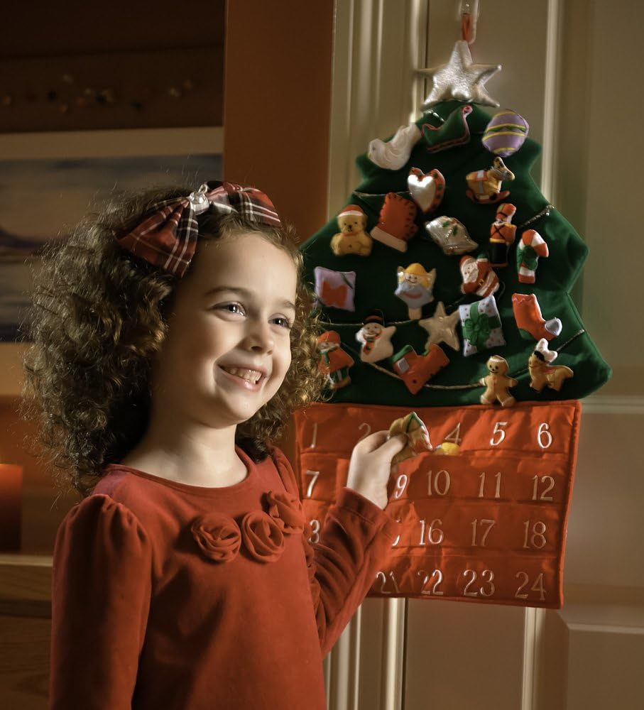 Vermont Christmas Company Advent Calendar - Fabric Christmas Tree Countdown | Festive Holiday Decor