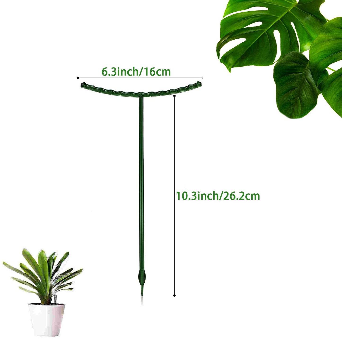 14Pcs Plant Support Stake Half Round Plant Support Ring Garden Flower Support for Tomato, Hydrangea, Indoor Plants, 6.3" Wide X 10.3" High
