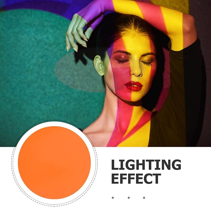 DOITOOL Sunset Lamp Color Film 2.59X2.59In Light Colour Filter Sheets for Photography Stage Lighting Studio Effects