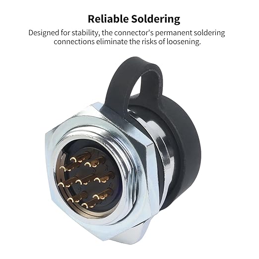 CNLINKO LP-20 9 Pin IP68 Waterproof Connector M20 Male Plug Female Socket Fast Locking 2-12 Pin Circular Connector for Stage Lighting Solar Panel Wiring(9 Pin)