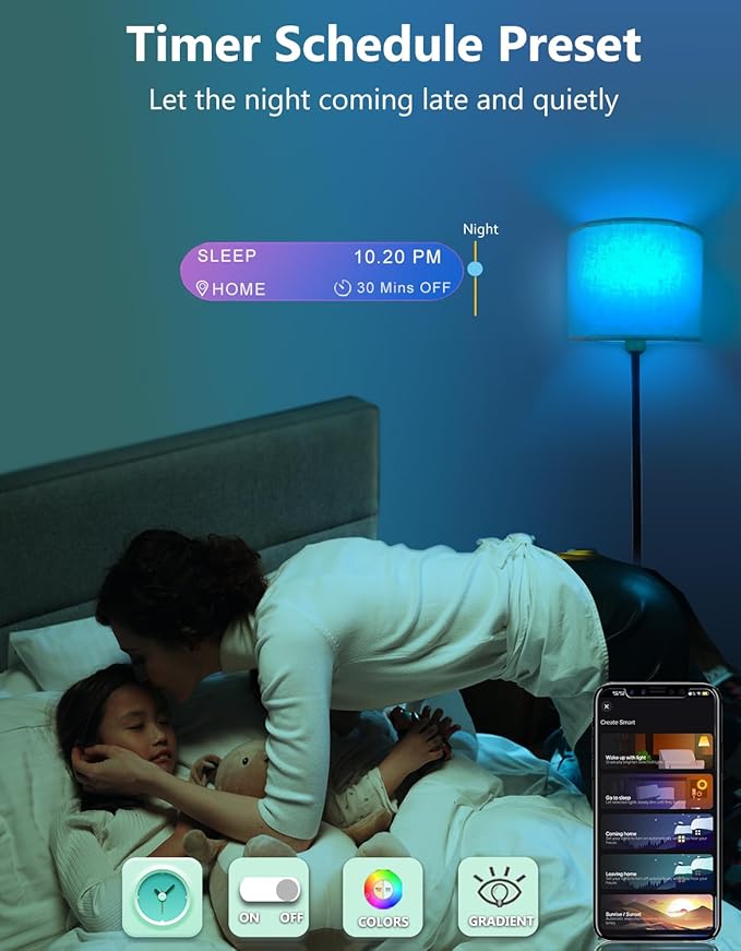YHW Floor lamp for Living Room Works with Alexa & Google, White Linen Lamp Shade LED Bright Tall Standing Smart Floor Lamp with Remote for Bedroom Office, Modern Color Changing Dimmable WiFi Light.