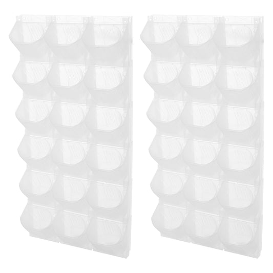RocoReny Wall Planter Vertical Garden Planters, Hanging Flower Pot Holder Box w/36 Non-Woven Fabrics Vegetable Hanging Pocket Holder Flowerpot for Porch Patio or Garden Decor (White)