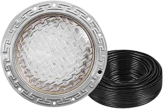 10 Inch Intelli Color Pool Light for Inground Pool - 12V - 100 Ft Cord - Swimming Pool Light Fixture, LED Lights - Replacement for Pentair IntelliBrite 5G - Lifetime Replacement Program