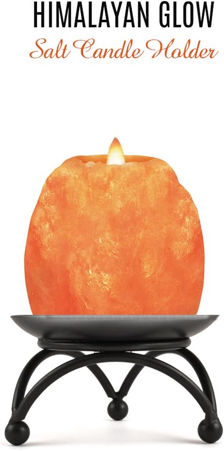 Himalayan Glow Hand Carved Himalayan Salt Candle Holders, Home Decor Item great as a Night light