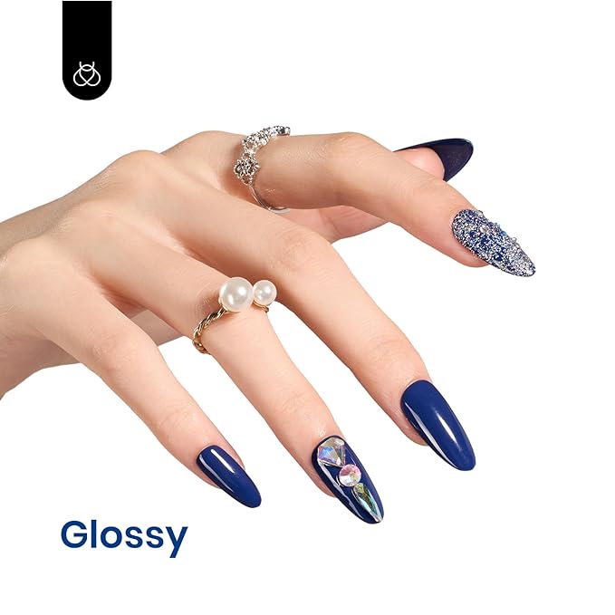 Beetles Gel Nail Polish 15 ml Midnight Navy Blue Solid Dark Blue Deep Color Soak Off LED UV Lamp DIY Decoration Manicure Art Design Salon at Home Gel Nail Gifts for Her
