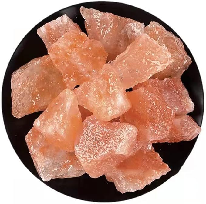 1.97 to 3.94 Inches Himalayan Pink Crystal Salt Stones, 1.1 Pounds Himalayan Pink Salt Chunks for Salt Rock Lamp,Salt Bowl,and Decorations M34