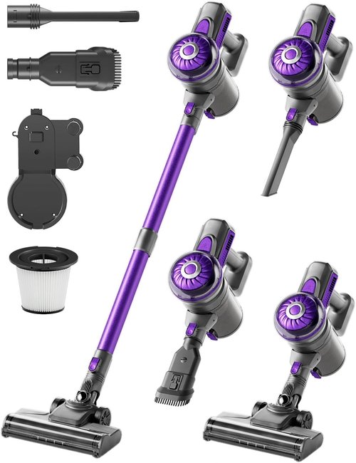 FUNCCUBE Cordless Vacuum Cleaner - Powerful Suction, Tangle-Resistant, Lightweight | 50-Minute Runtime, Versatile for Carpet & Pet Hair