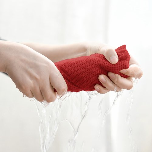 Artoid Mode 100% Cotton Dark Red Kitchen Dish Cloths - Ultra Soft & Absorbent | Set of 6, 12x12 Inch