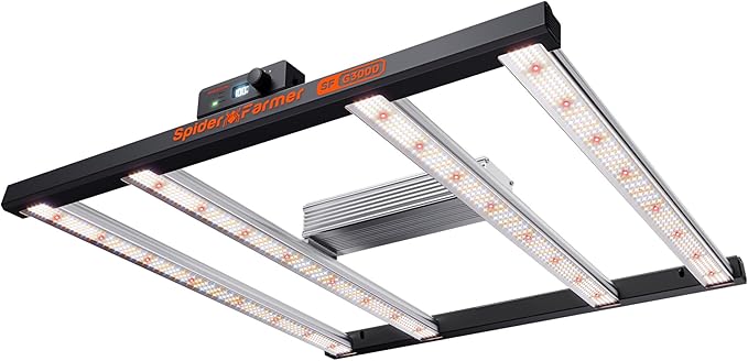 Spider Farmer G3000 Cost-Effective LED Grow Lights 300W, Upgraded App Remote Control, 3x3ft Coverage Full Spectrum Dimmable Bar Style Growing Lamp for Indoor Plants