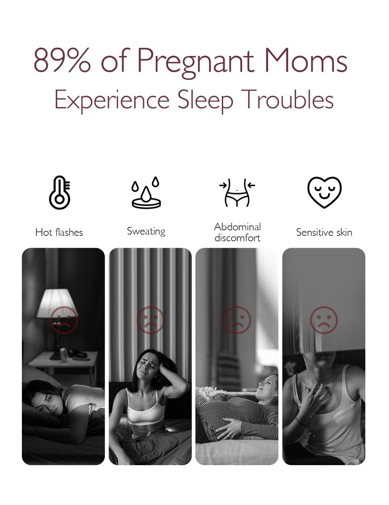Momcozy Life CoolMurm Cooling Comforter for Hot Sleepers, King/Cali King 106"x90" Soft Breathable Pregnancy Cooling Blanket, 3-Second Cooling, 8 Hours+ Stay Cool All Night, Deep Light Grey