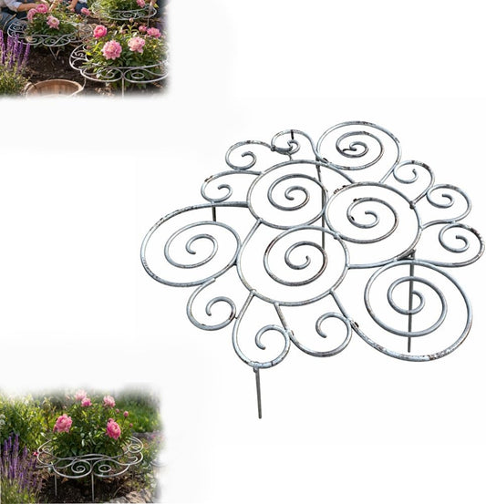 FsMrEMhD Metal Plant Support Ring for Garden – Stackable Peony Cage Stand, Grow Through Flower Hoop for Garden & Pots, Decorative Plant Stake for Dahlia, Orchid, Indoor Houseplants 1PC Large