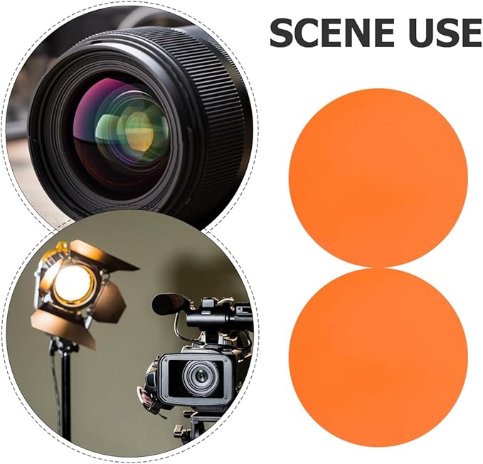 DOITOOL Sunset Lamp Color Film 2.59X2.59In Light Colour Filter Sheets for Photography Stage Lighting Studio Effects