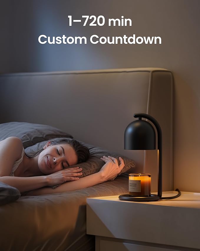 SwitchBot Candle Warmer Lamp with Gift Box Matter-Certified Voice Control, Birthday Gifts for Women Mom, House Warming Gifts New Home Decor, Dimmable Flameless Candle Wax Melter