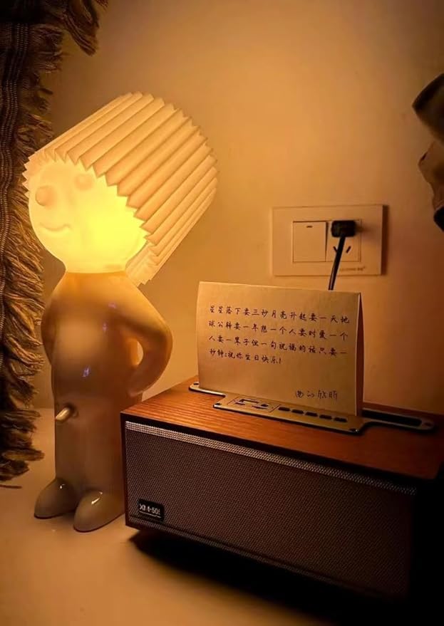 Bedside Night Light, shy man lamp，Mothers Day Gifts for Mom Wife,Birthday Christmas Gifts for Men Women Boyfriend Girlfriend, Funny Anniversary Gag Gifts, White Elephant Easter Gifts for Adults