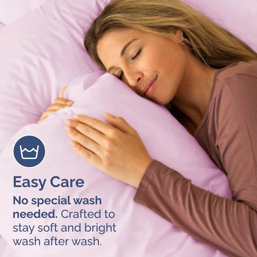 King Pillow Cases Set of 4 - Ultra Soft Hotel Quality Pillowcase Covers - Comfy, Cozy & Wrinkle Free - Shrinkage, Stain & Fade Resistant - Machine Washable Pillow Protectors - 4 Piece Set - Light Pink