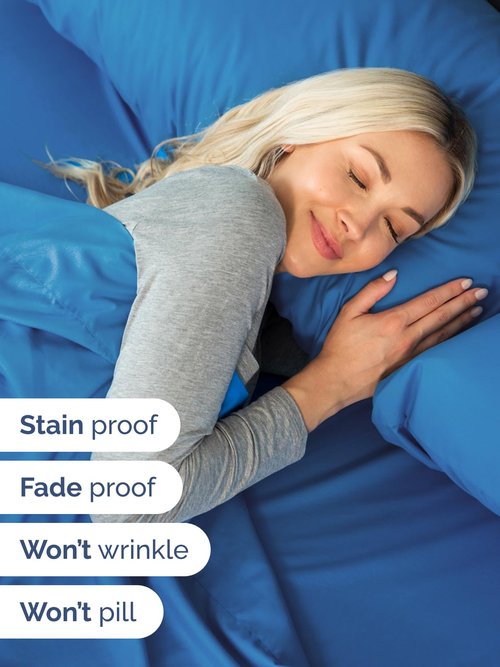 Extra Deep Queen Sheet Set - 6 Piece Breathable and Cooling Sheets - Hotel Luxury Bedding for Women, Men, Kids & Teens - Easy Secure Fit - Soft, Wrinkle Free & Comfy - Extra Deep Pockets - Royal Blue