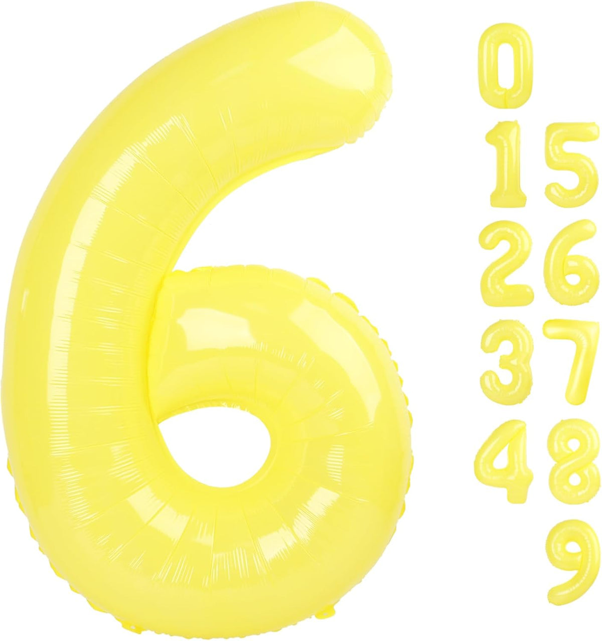 Number 6 Balloon - 40 Inch Yellow Birthday Decoration for Men & Women | Perfect for 6th Birthday Parties