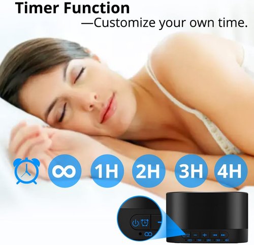 Magicteam White Noise Machine - 20 Soothing Sounds, Memory Function & 32 Volume Levels | AC/USB Powered