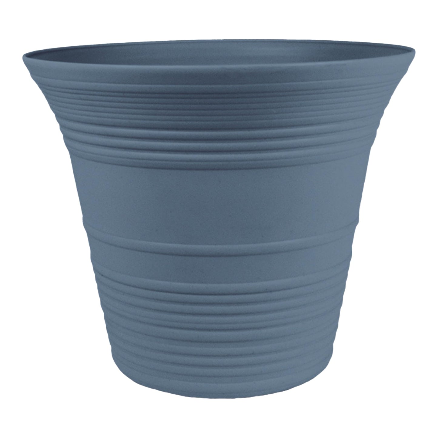 The HC Companies Sedona Round Self-Watering Pot - Lightweight Self Care Planter - Plastic Planter for Herbs & More - Durable Plant Pots for Indoor Plants & Outdoor Plants (12" Slate Blue, Pack of 1)