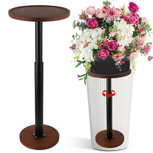LUTTY Wooden Adjustable Plant Risers for Inside Pot,7.9-13.8 inches Tall Tapered Plant Riser Fill Bottom of Tall Flower Pots and Large Plants Containers, Rise Filler Riser of Flower Pots