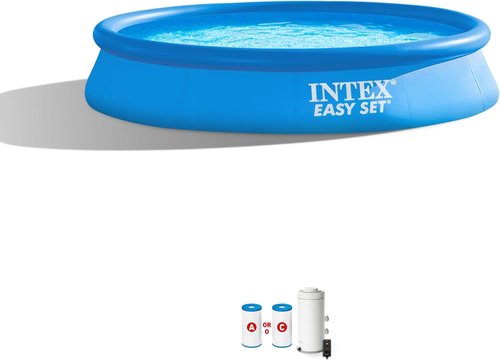 **INTEX Easy Set Inflatable 12 ft x 30 in Above Ground Pool - Includes 530 GPH Filter Pump**
