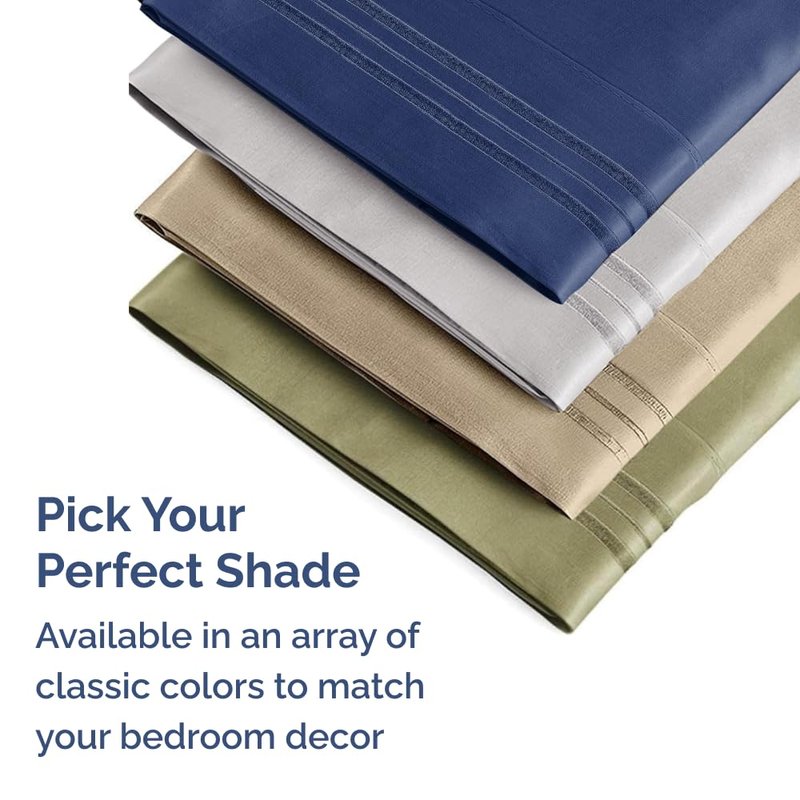 Standard Pillow Cases Set of 2 - Soft Hotel Quality Pillowcase Covers - Comfy & Wrinkle Free - Stain and Fade Resistant - Machine Washable Pillow Protectors - 2 Piece Set - Standard Size Denim Blue