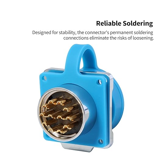 CNLINKO DH-24 12 PIN Industrial Waterproof Connectors, IP68 Circular Connector, Hard Metal Anti-Interference Shell, Quick Plug Aviation Connector, M24 Panel Mount Flange Socket (12-Pin)