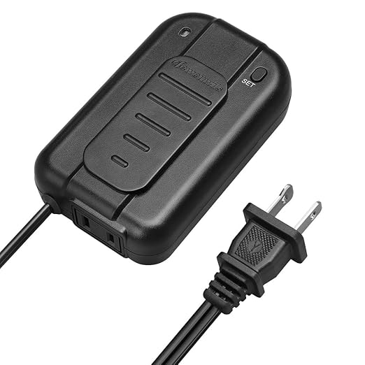 DEWENWILS Plug in Dimmer Switch for Lamp, Push/Foot Dimmer Plug, Table Lamp Dimmer for Dimmable LED/CFL/Incandescent Bulb, Full Range Slide Control, 5 ft Extension Cord, ETL Listed, Black