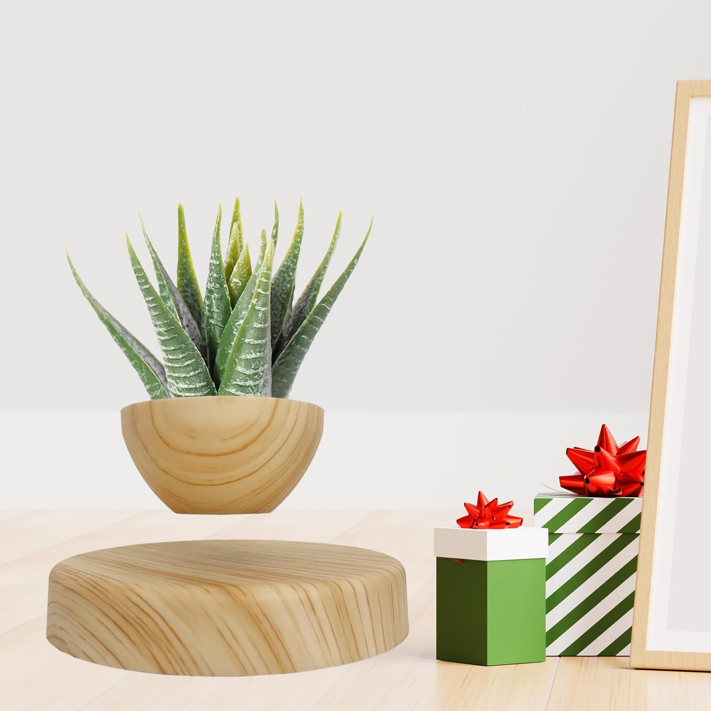 FLYSWITCH Magnetic Levitatng Plant Pot, Floating Plant Pot, Small Bonsai Pot for Succulent, Levitating Decoration for Home Office