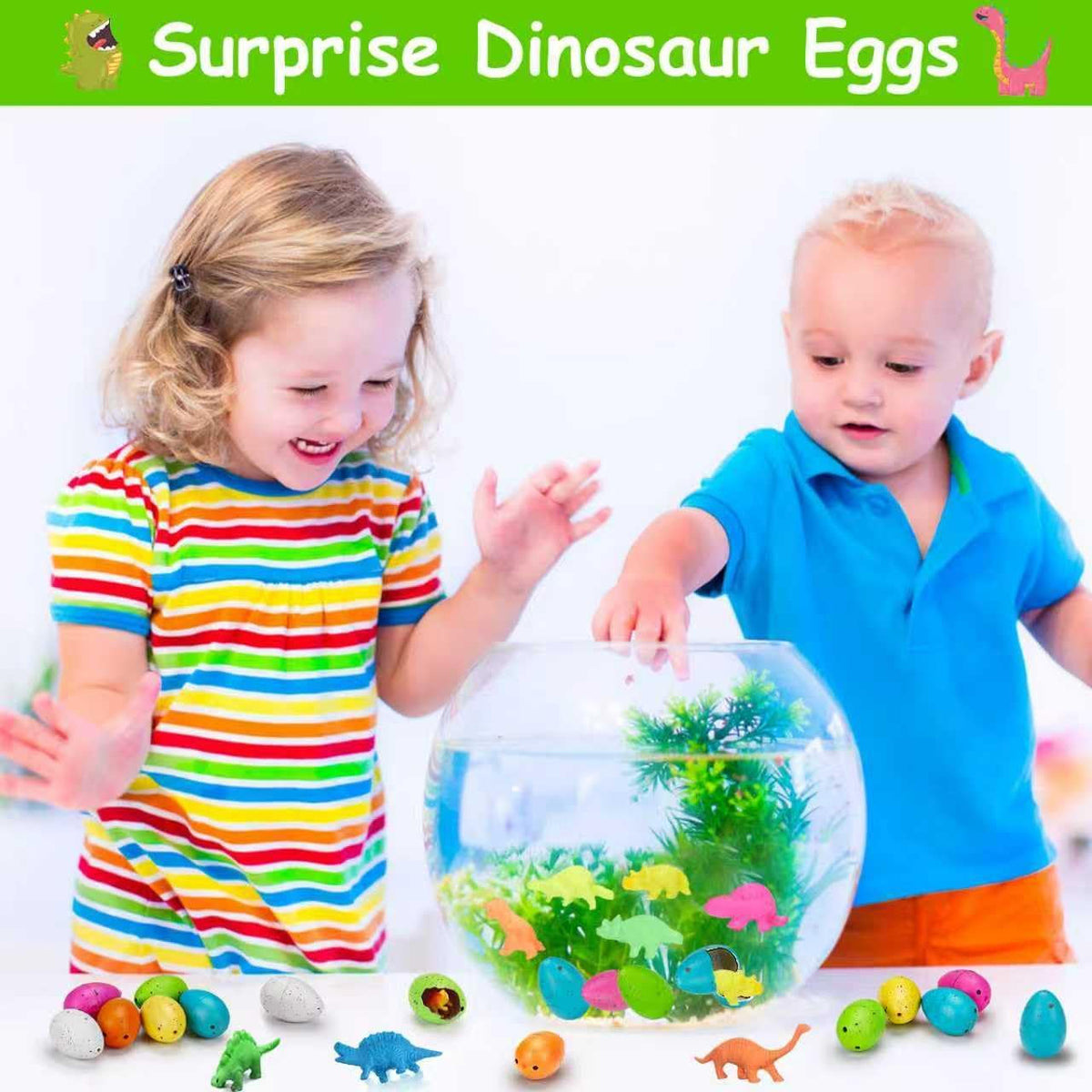 Skiennix 60PCS Small Hatching Dinosaur Eggs - Fun Party Favors & Classroom Prizes | Grow in Water Toys