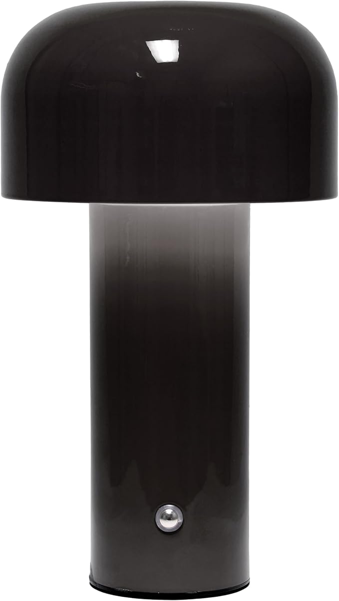 Simple Designs Mushroom Magic LED Table Lamp, Black (LD1070-BLK)