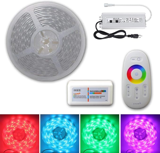 10ft 20ft 30ft 50ft 100ft 12V 60LEDs/M RGB SMD 5050 LED Strip Light Flexible Waterproof IP65 Outdoor (45)
