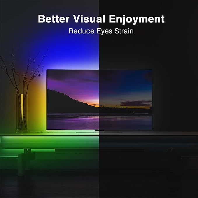 DAYBETTER Led Lights for TV 75 Inches,TV Led Backlight,16.4ft Led TV Lights for 55-75inch TV Lights Behind,USB Led Strip Lights with Remote,TV Led Lights for Bedroom,Mood Lighting,Gaming Room Decor