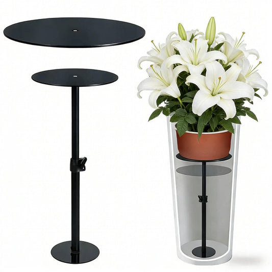 PERFECT LASER Adjustable Plant Riser, 11-19" Rise Planter Insert Filler for Large Pots, Plant Lift Inserts Pot Risers for Indoor Outdoor Tall Taper Planter Container , Fits 6/8/10 Inch Pots Base Top