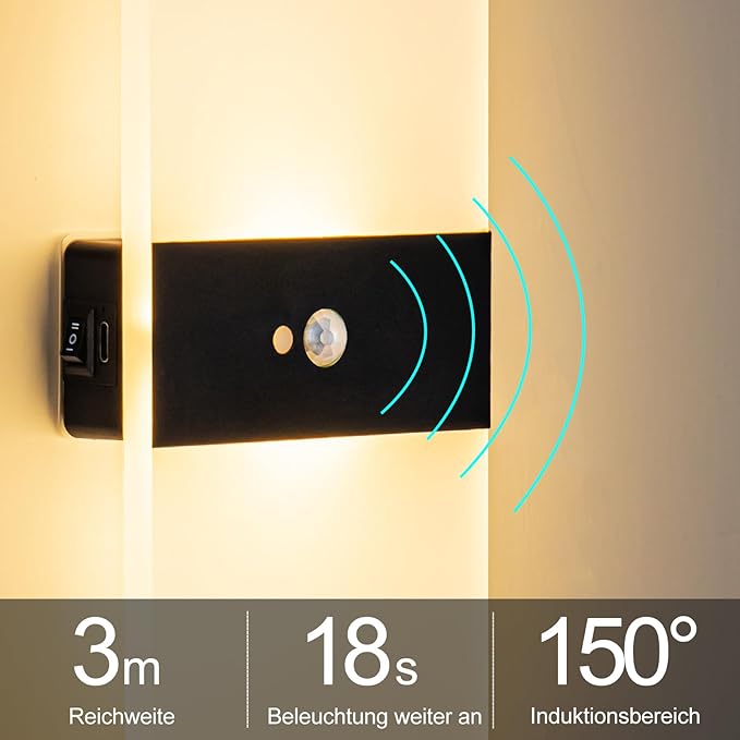Wall Sconce, LED Wall Lights for Room Decor, Battery Operated Wall Sconce, Remote Control, Dimmable, Rechargeable, Small Night Lights for Hallway Stairway Porch Closet