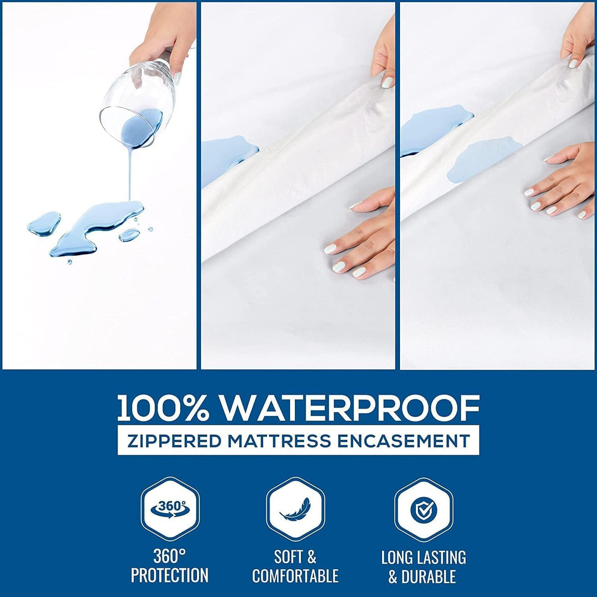 Utopia Bedding Mattress Protector - 100% Waterproof & Bed Bug Proof | Queen Size, Pack of 4